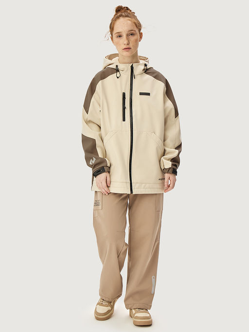 Ветровка 4л15226 кешью/кофе