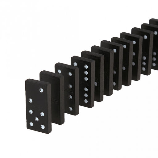 Домино "Ромб" кость пластик 4,4х2,1х0,5см, в деревянной коробке 16,9х5,6х3,8см (Китай)