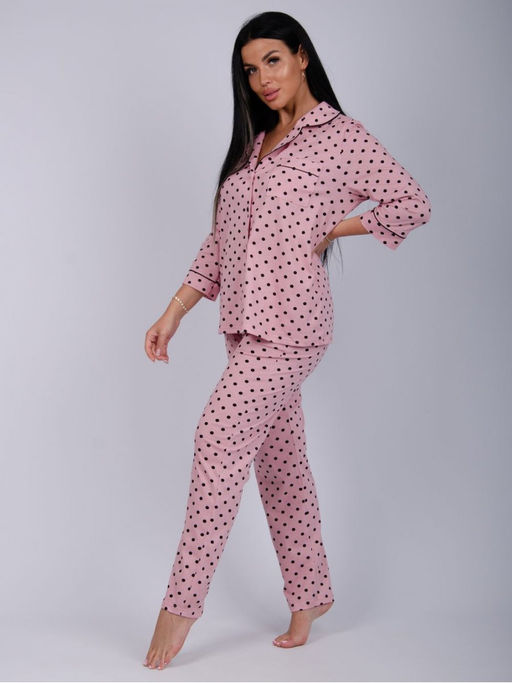 Пижама " Классика" горох, трикотаж