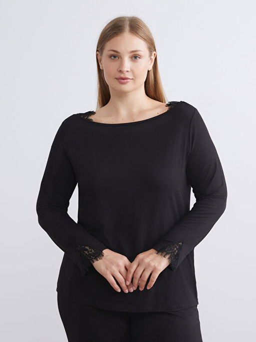 Bisiklet Yaka Kad?n Pijama Tak?m?