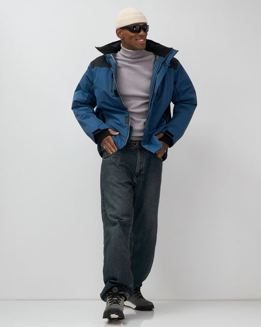 Горнолыжная куртка мужская зимняя синего цвета 7611S - Mtforce фото 19