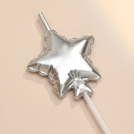 Свечи для торта 5 шт. «Воздушный шарик. Звезда». серебряные