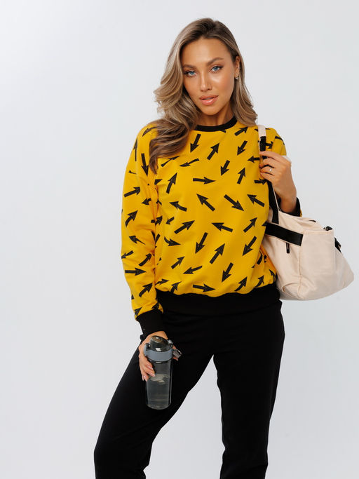 Толстовка женская ТЖ-36 (футер с лайкрой) Зелёные крестики