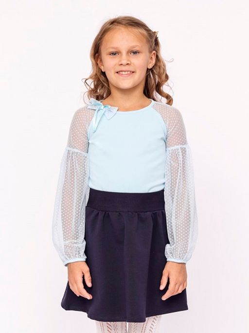 CRB wear/CWJG 63192-43 Джемпер для девочки,голубой/Ex.Cherubino
