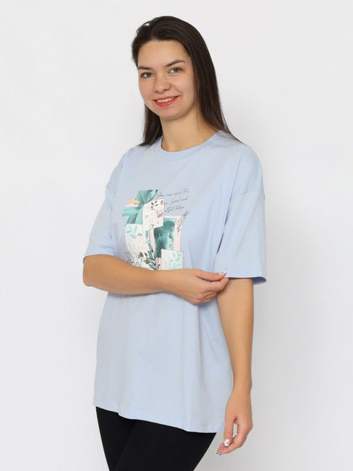 CRB wear/CSLW 60358-43 Футболка женская,голубой/Ex.Cherubino  фото 54