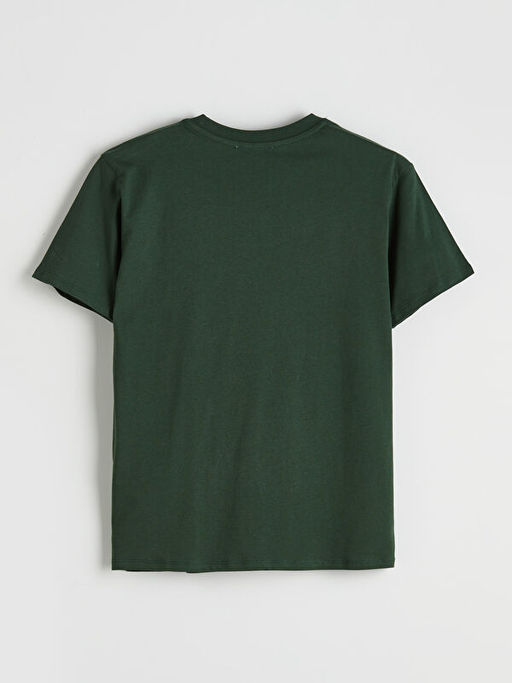 Bisiklet Yaka New York Bask?l? Kad?n Ti??rt