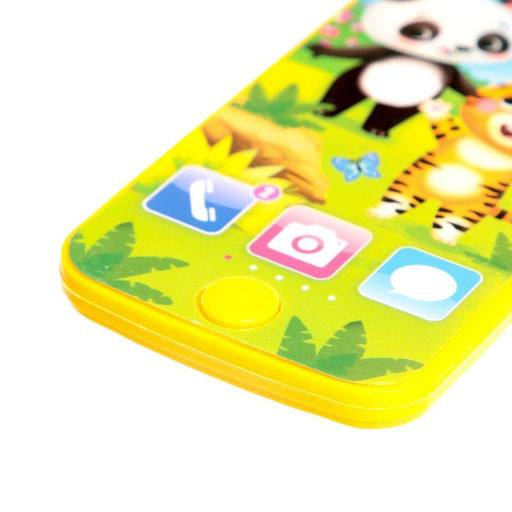 Музыкальный детский телефон «Тигруля и мишка», звук, цвет жёлтый