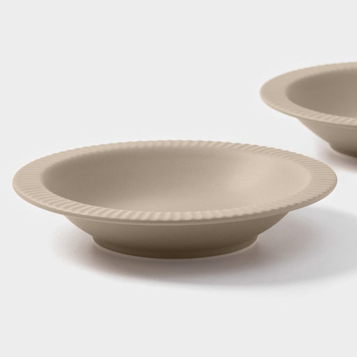 Тарелки Magistro Jarwah Lausanne, 550 мл, 21.3×4 см, глубокие, набор 2 шт., фарфор, бежевые