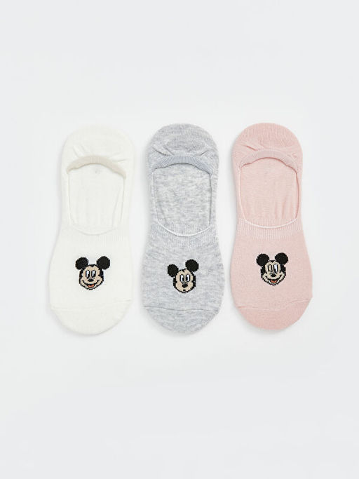 Mickey Mouse Bask?l? Kad?n Babet ?orap 3l?