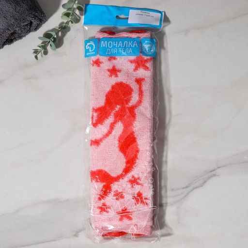 Мочалка для тела Доляна «Русалка», 11×40 см, МИКС