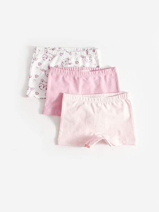 Beli Lastikli Bask?l? K?z Bebek Boxer 3l?