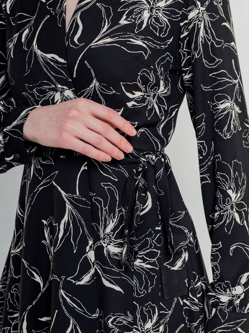 Платье на запах OD-810-2 черный OD-810-2