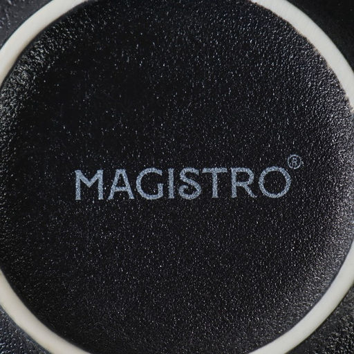 Салатники Magistro Lofty, 300 мл, d=12 см, набор 2 шт., фарфор, чёрные