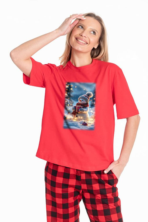 Футболка М325425Пк красный - Елена фото 2