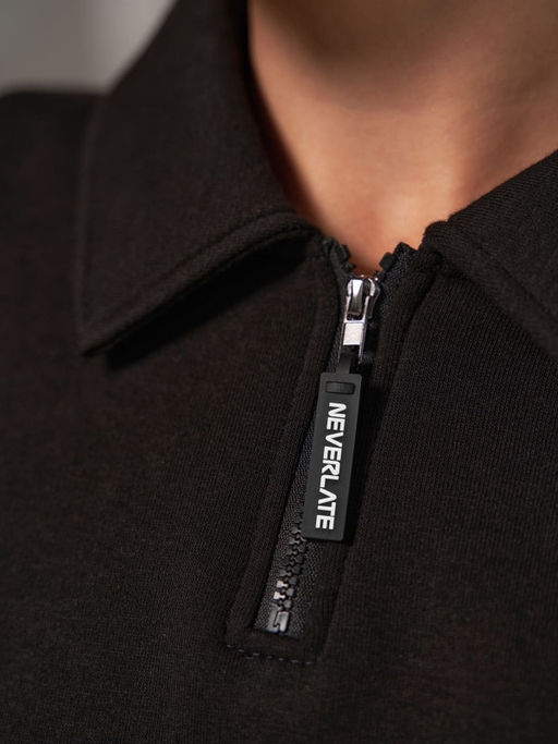Утепленный свитшот с воротником на молнии - NEVERLATE фото 4