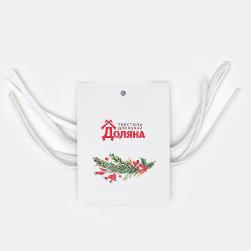 Набор для декора столовых предметов Снежинка, 4 шт, цв.красный 6х7 см, 100% п/э, фетр - Доляна фото 5