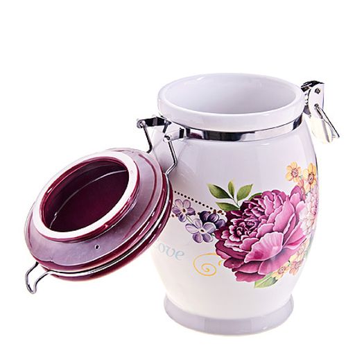 26227 Банка для сыпучих 930 мл Букет дол/металл LR (х24) - Mayer&boch фото 2