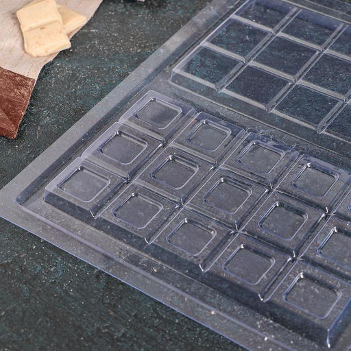 Цена за 10 шт. Форма для шоколада Дольки, пластик, 26.5?21?1 см, 2 ячейки 17.5?10.5, прозрачная - Simaland фото 2