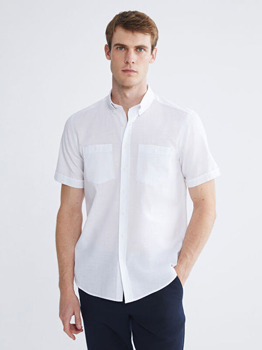 Regular Fit K?sa Kollu Erkek G?mlek