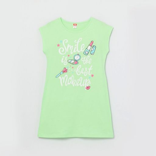 CRB wear/CSJG 50016-36 Платье модель "туника" для девочки, лайм/Ex.Cherubino