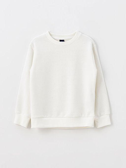 Bisiklet Yaka Basic Uzun Kollu Erkek ?ocuk Sweatshirt