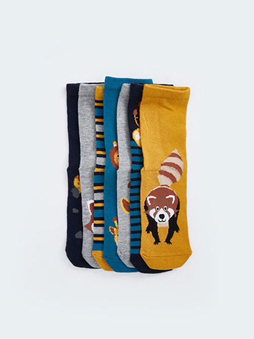 Desenli Erkek ?ocuk Soket ?orap 7li