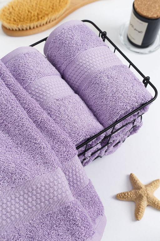 Полотенце махровое - Насыщенная сирень 40х70