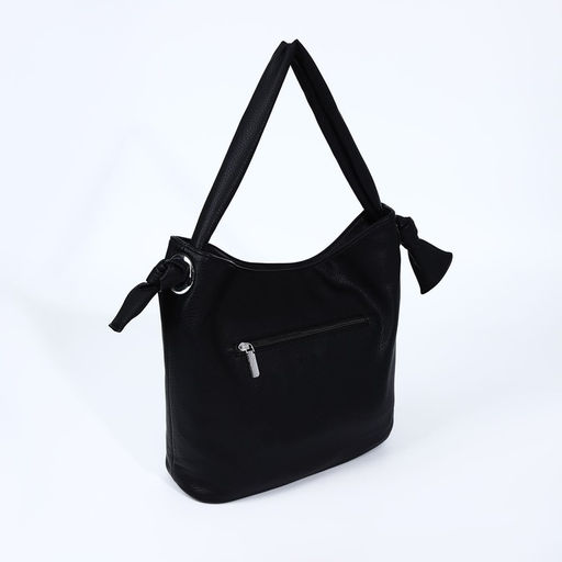 Сумка-тоут на молнии, 2 наружных кармана, цвет чёрный - Simaland фото 2