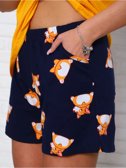 Пижама Корги синий (шорты) (кулирка) - Каприз фото 3