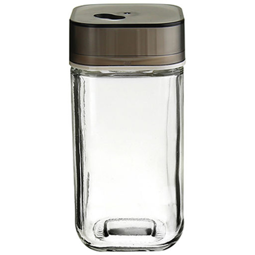 Банка для специй стеклянная 120мл, 4,8х4,8х10см, диаметр горла - 2,6см, винтовая пластмассовая крышка, набор 2 штуки (Китай) - Домашняя мода фото 2