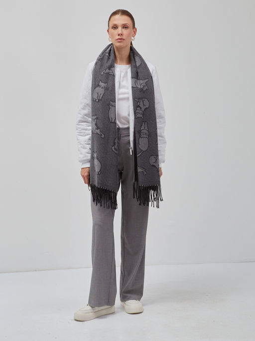 В составе шерсть. Большой теплый двусторонний палантин - Tantino фото 3