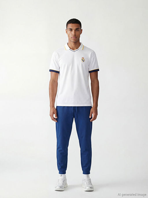 Polo Yaka Real Madrid Nak??l? Erkek Spor Ti??rt