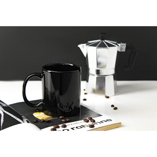 Кружка Доляна «Классика», 390 мл, керамика, чёрная