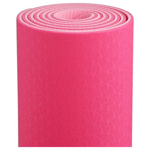 Коврик для йоги Sangh, нескользящий, 183×61×0.6 см, розовый