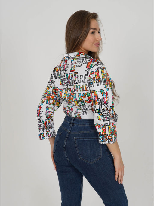 Жанетта туника женская (полоса синий) - Lovetex фото 48