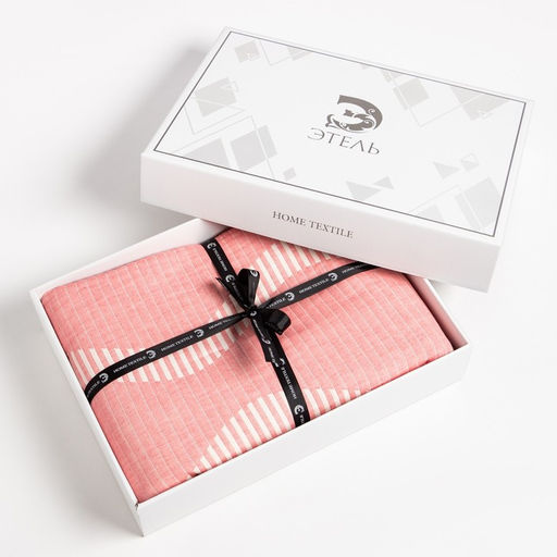 Покрывало хлопковое Этель Волны 220х2405 см, цвет розовый, 100%хлопок, 300гр/м2  фото 6