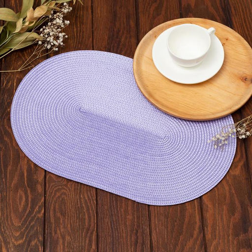 Салфетка сервировочная «Доляна. Овал», сиреневая, 45×30 см