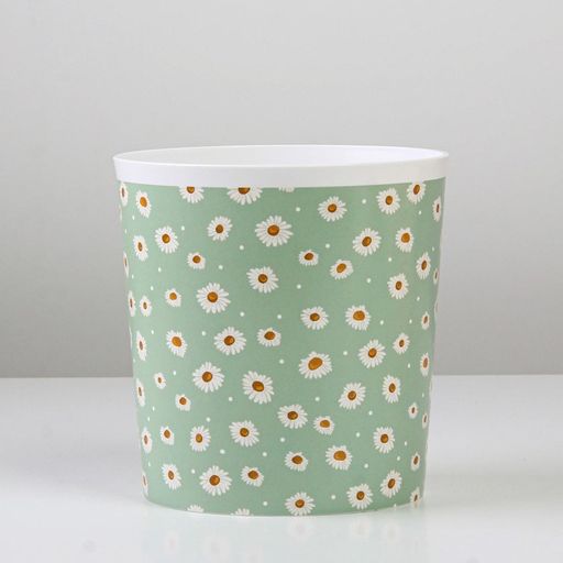 Кашпо для цветов «Ромашки», 1.6 л, d=14 см, h=14 см, пластиковое