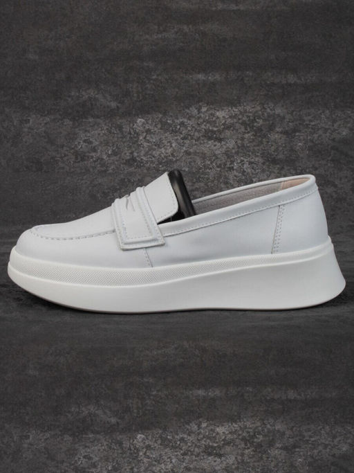 03-PDD171-1 WHITE Полуботинки женские (натуральная кожа)