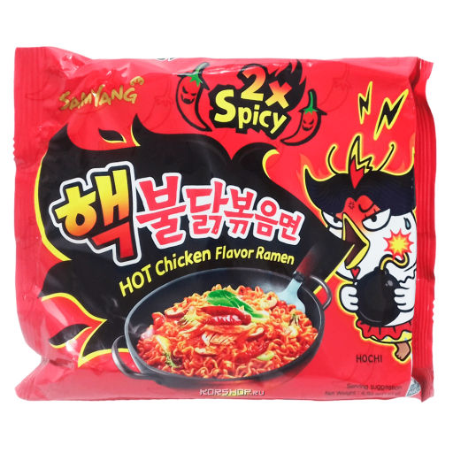 Экстра острая лапша со вкусом курицы 2хSpicy Samyang, Корея, 140 г Акция