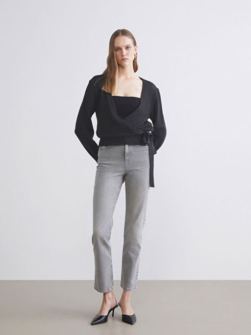 Kruvaze Yaka Kad?n Triko Kazak