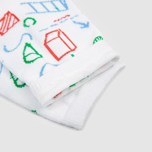 Носки женские MINAKU «Геометрия», цвет белый, размер 38-39 (25 см)