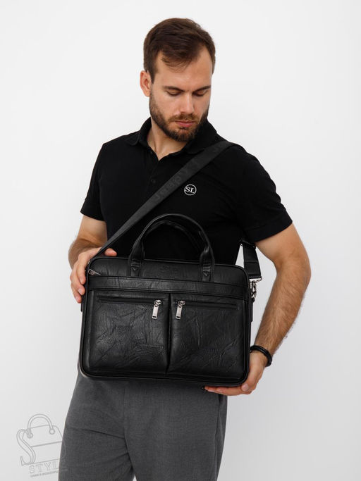 Портфель мужской 1795-01 black Jeep - S-style фото 2
