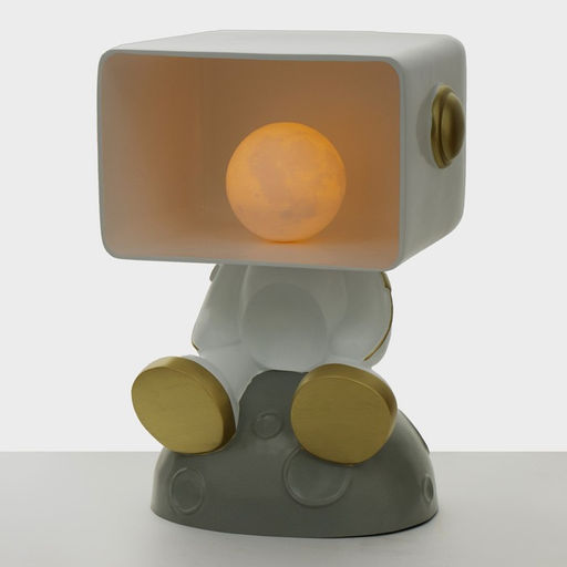 Лампа настольная «Космик», светодиодная, 3Д, ночник, USB, серая, 35×25×47 см