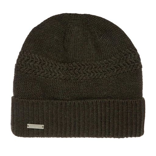 Шапка SEEBERGER арт. 18298-0 TURN-UP BEANIE (оливковый)