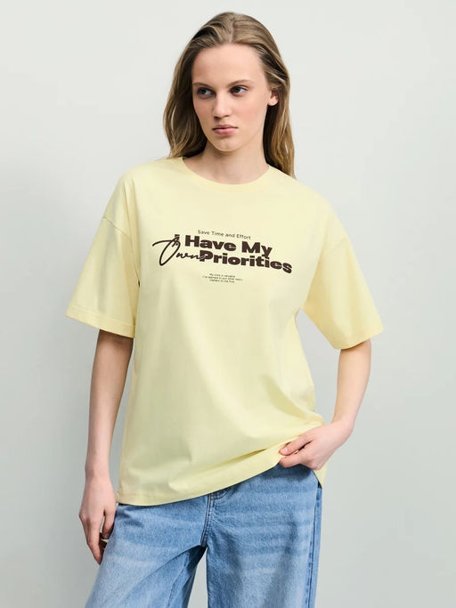 Оверсайз футболка с принтом / Zarina  фото 3