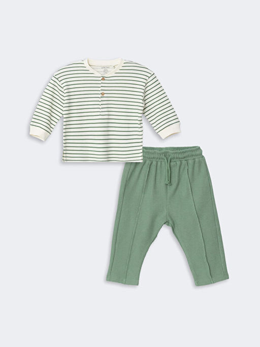 D??meli Erkek Bebek Sweatshirt ve Pantolon 2li