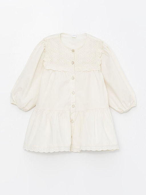 Bisiklet Yaka Basic K?z Bebek Elbise