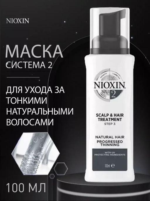 Маска Система 2 для натуральных истонченных волос, 100 мл Nioxin  фото 2