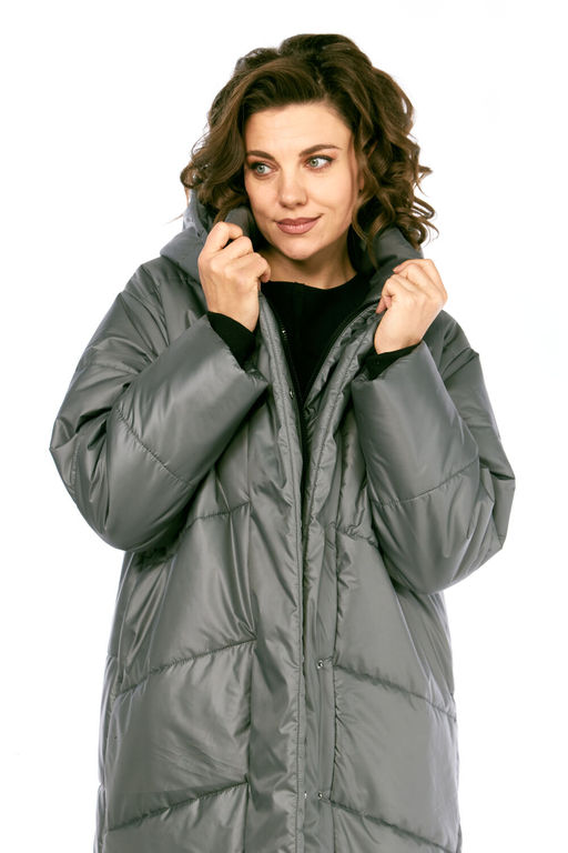 Пальто Diamant 2128 серый фото 14